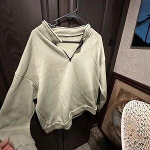 Cozy Light Green Pullover Sweatshirt